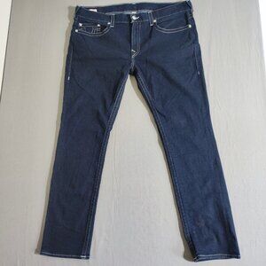 True Religion jeans men's size 42 (44) Indigo blue colour Geno Relaxed Slim
